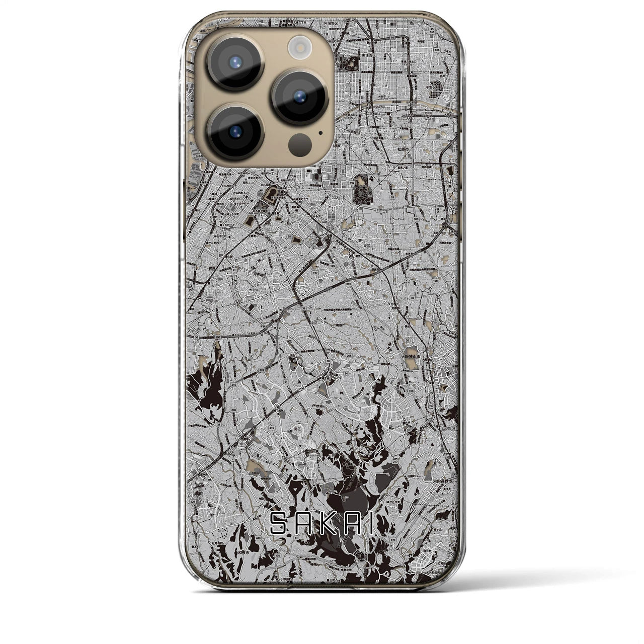 【堺2(大阪府)】地図柄iPhoneケース(クリアタイプ)