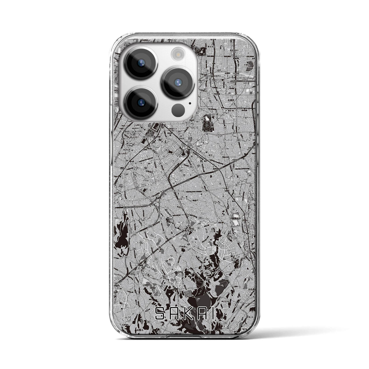 【堺2(大阪府)】地図柄iPhoneケース(クリアタイプ)