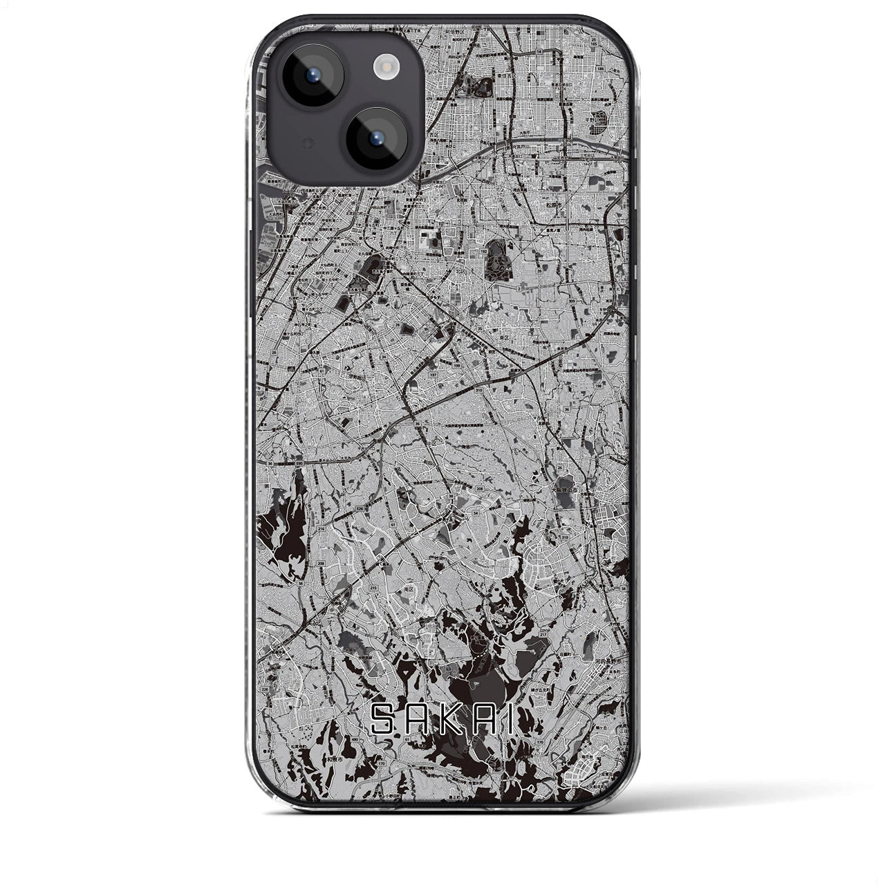 【堺2(大阪府)】地図柄iPhoneケース(クリアタイプ)