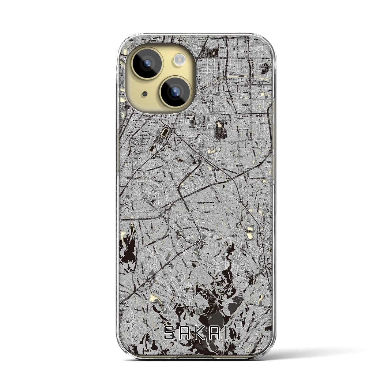 【堺2(大阪府)】地図柄iPhoneケース(クリアタイプ)