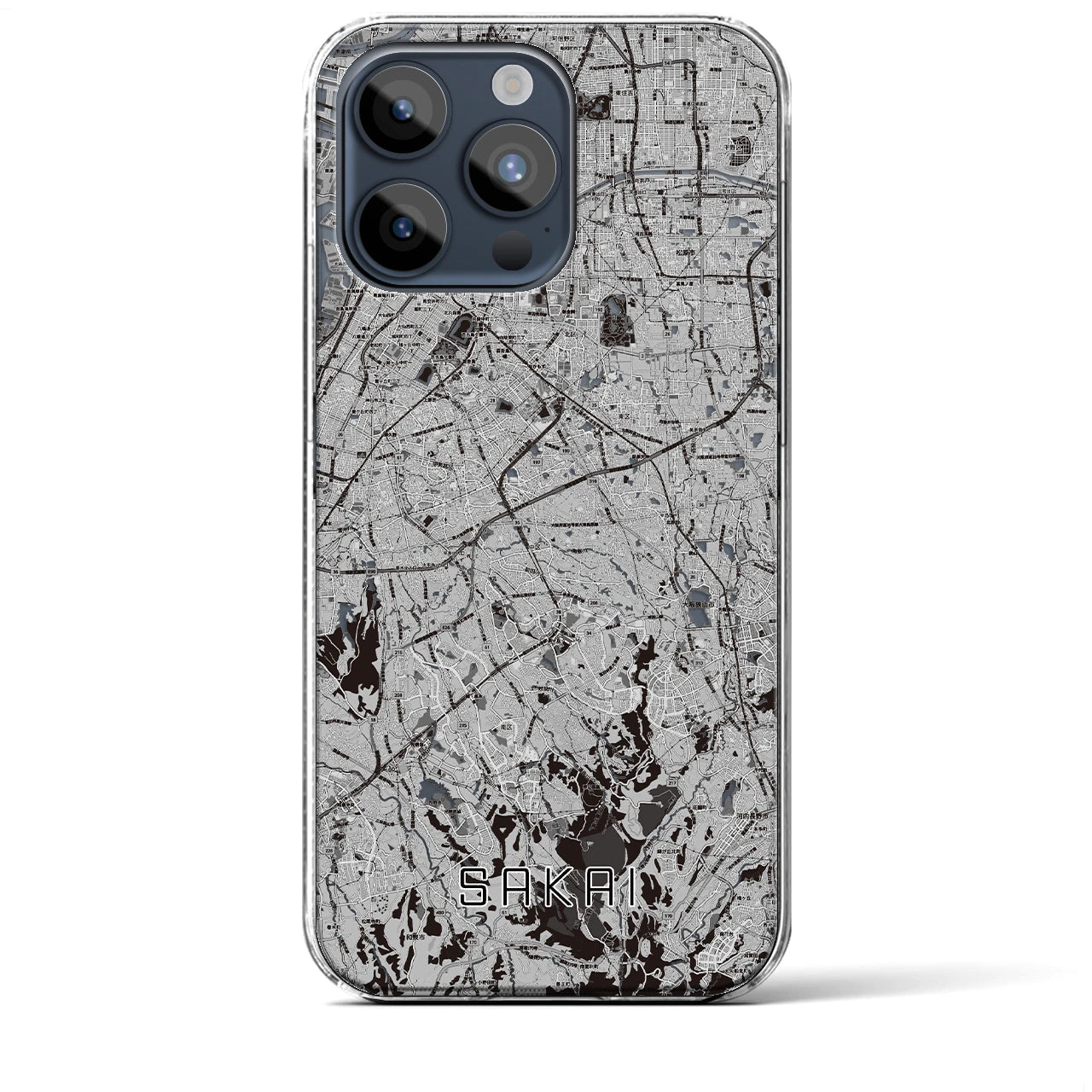 【堺2(大阪府)】地図柄iPhoneケース(クリアタイプ)