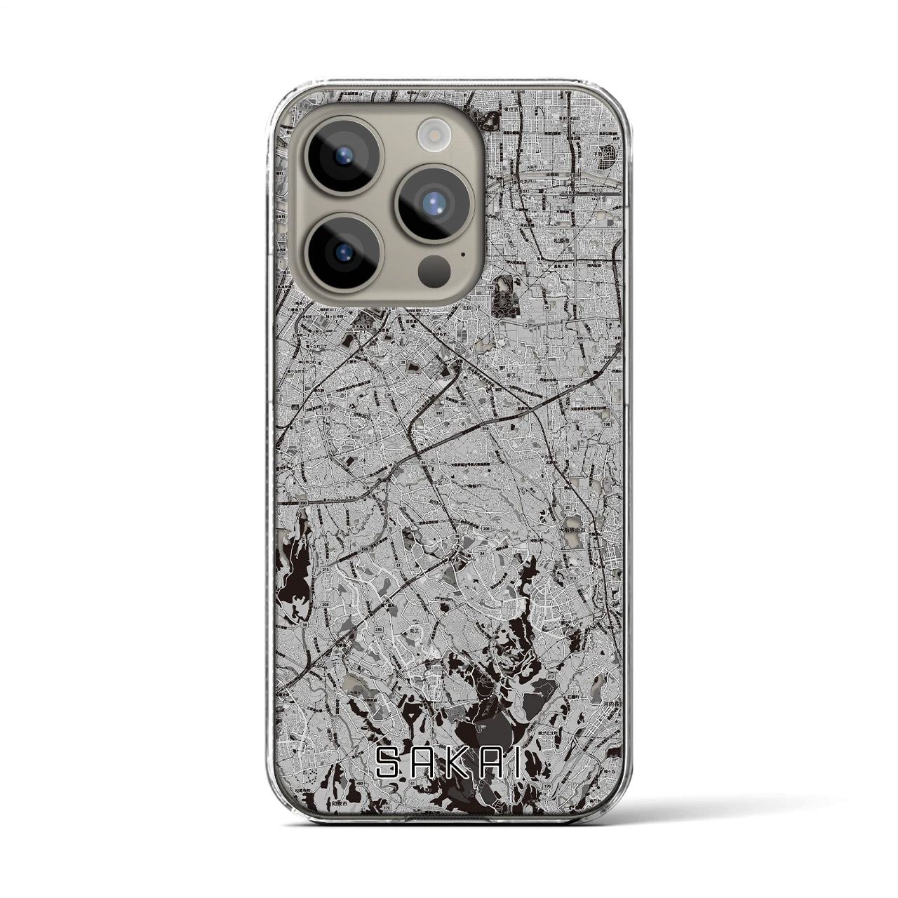 【堺2(大阪府)】地図柄iPhoneケース(クリアタイプ)