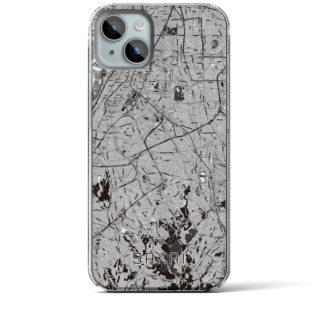 【堺2(大阪府)】地図柄iPhoneケース(クリアタイプ)