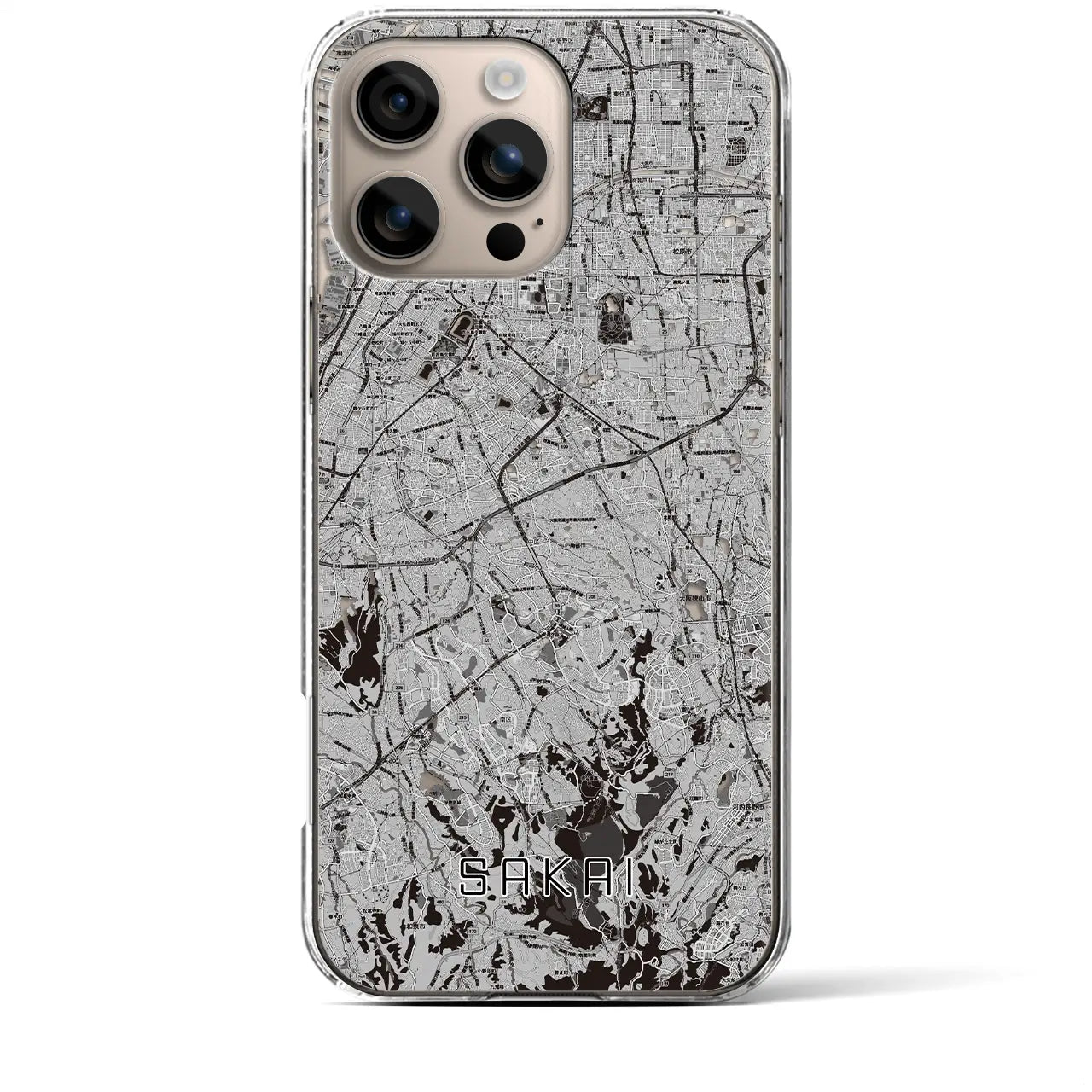 【堺2(大阪府)】地図柄iPhoneケース(クリアタイプ)