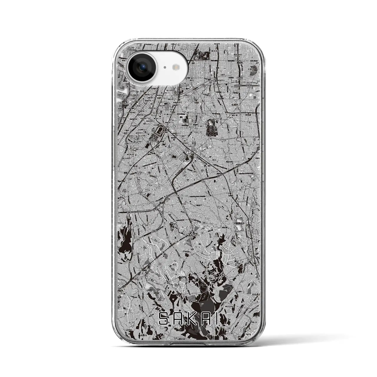 【堺2(大阪府)】地図柄iPhoneケース(クリアタイプ)