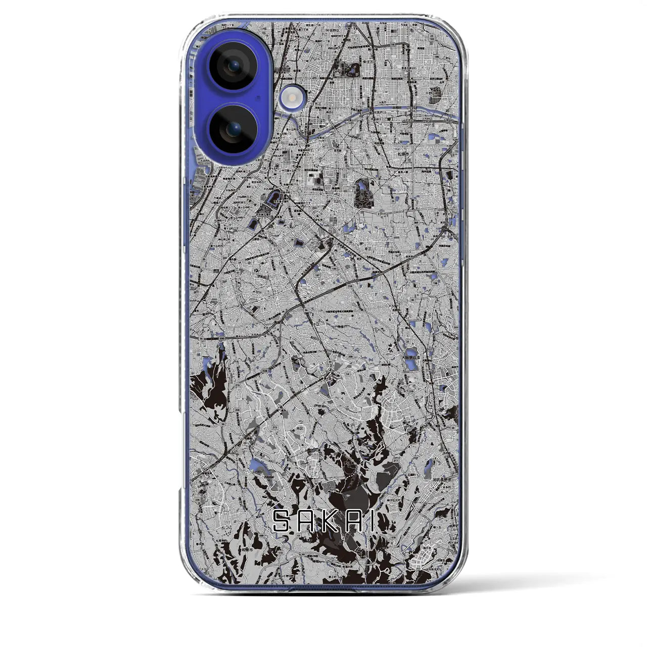 【堺2(大阪府)】地図柄iPhoneケース(クリアタイプ)