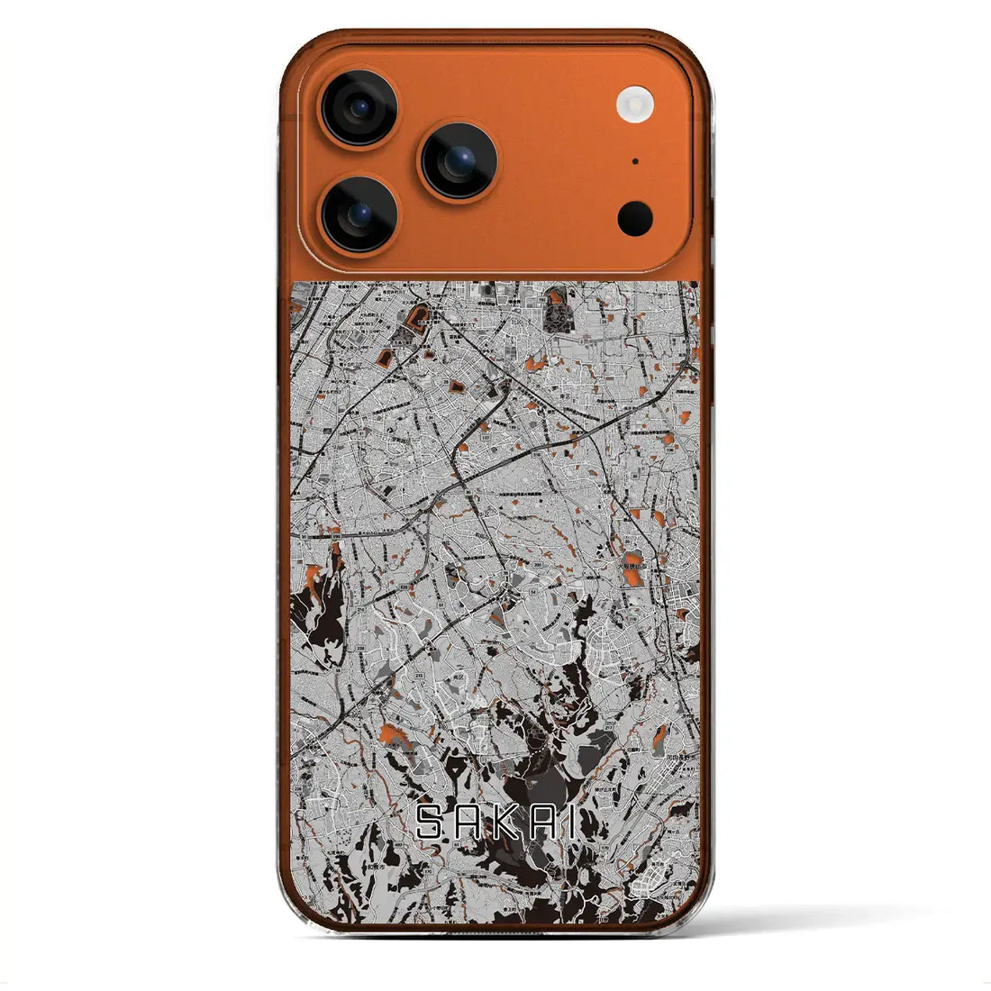 【堺2(大阪府)】地図柄iPhoneケース(クリアタイプ)