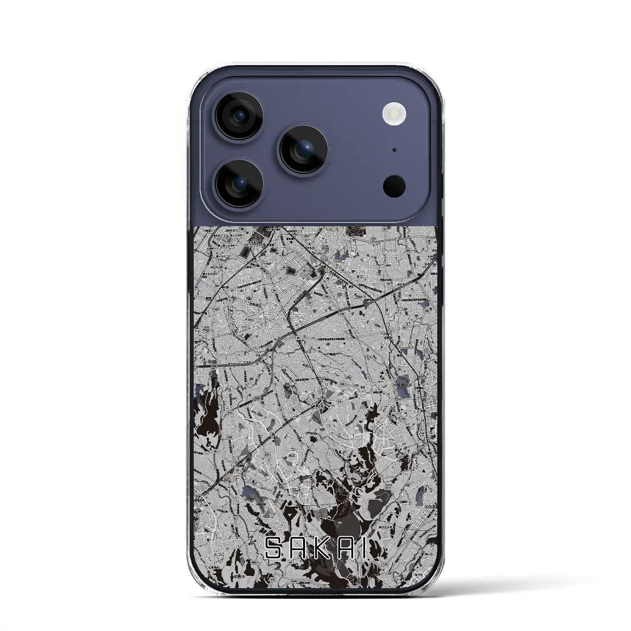 【堺2(大阪府)】地図柄iPhoneケース(クリアタイプ)