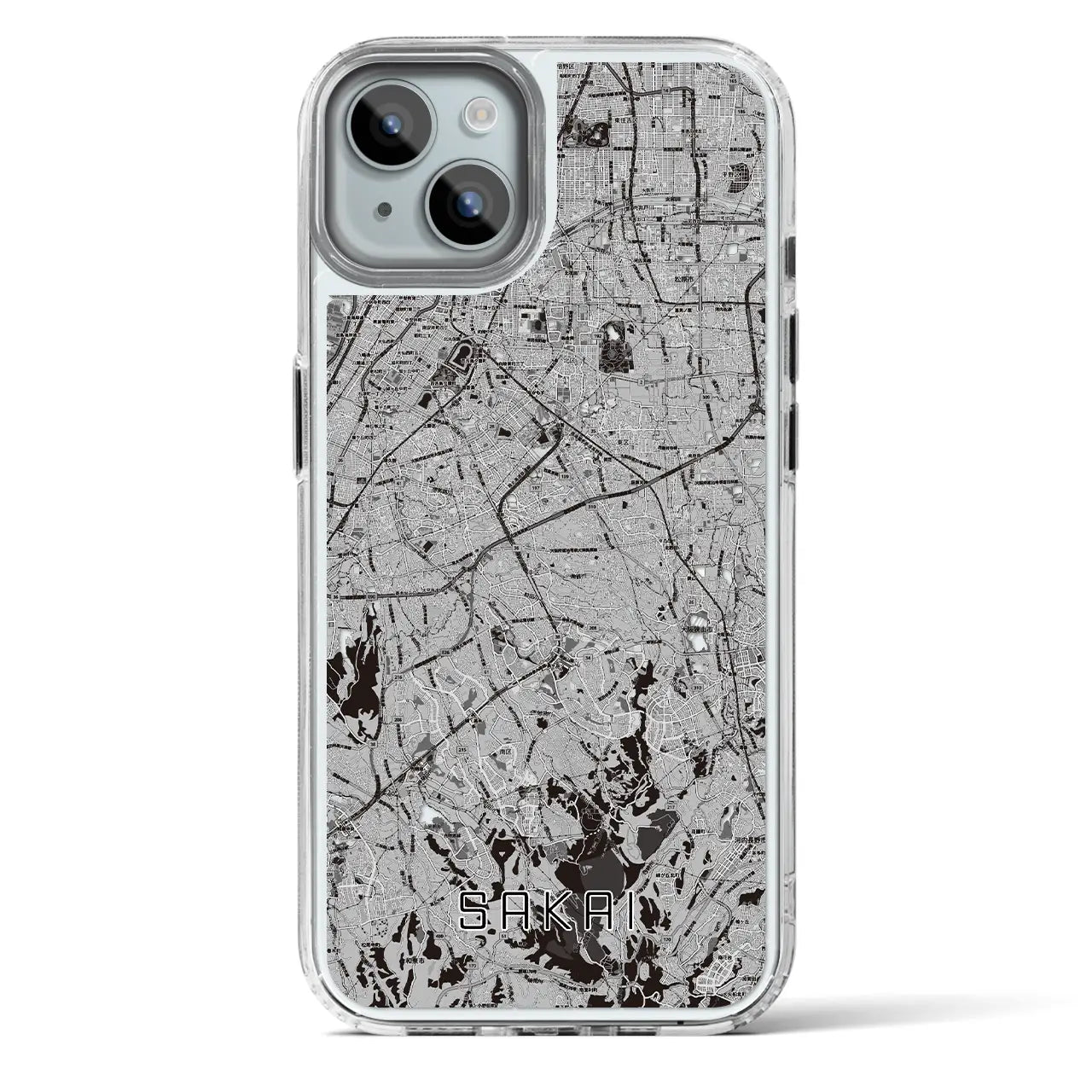 【堺2(大阪府)】地図柄iPhoneケース(MagSafeタイプ)