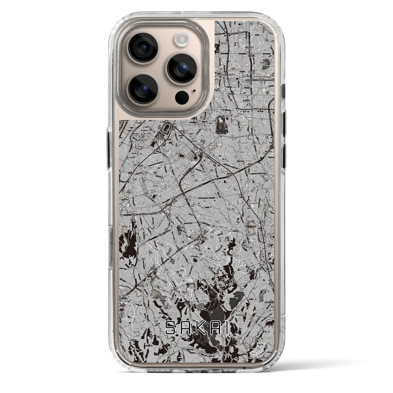 【堺2(大阪府)】地図柄iPhoneケース(MagSafeタイプ)