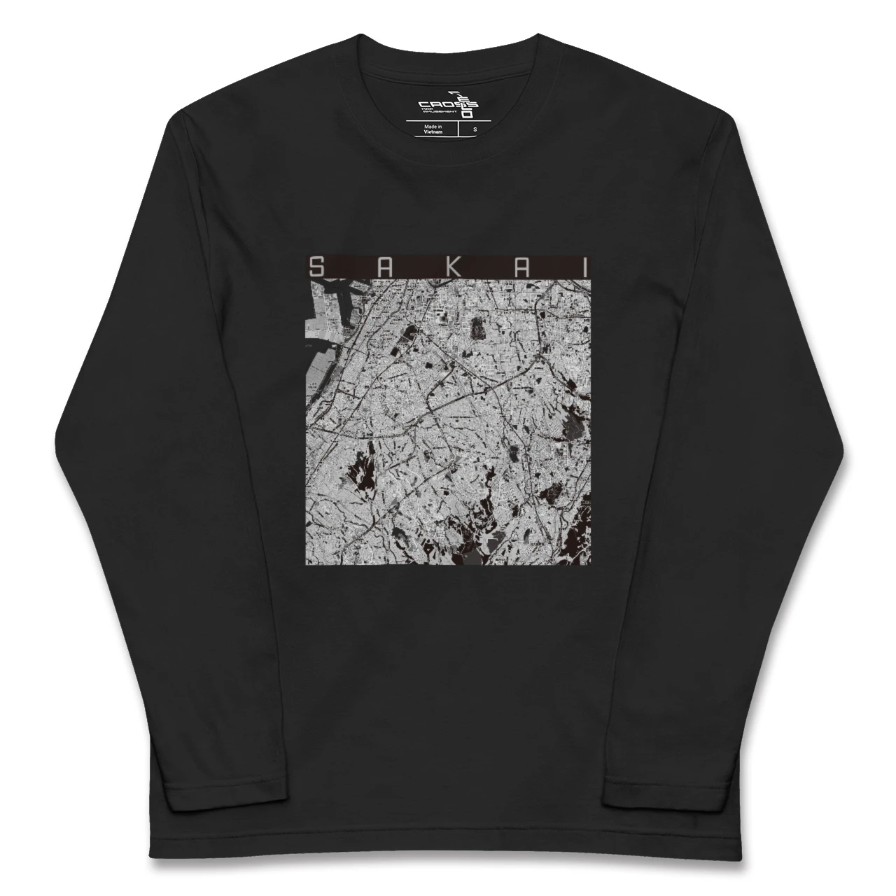 【堺2(大阪府)】地図柄ロングスリーブTシャツ