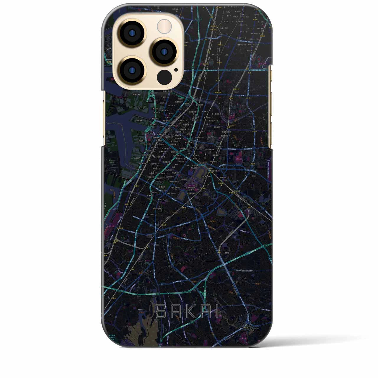 【堺(大阪府)】地図柄iPhoneケース(バックカバータイプ)