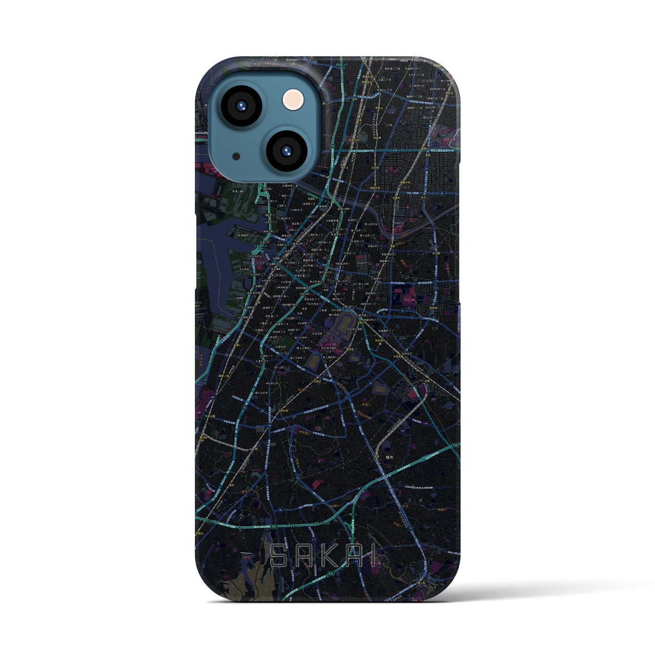 【堺(大阪府)】地図柄iPhoneケース(バックカバータイプ)