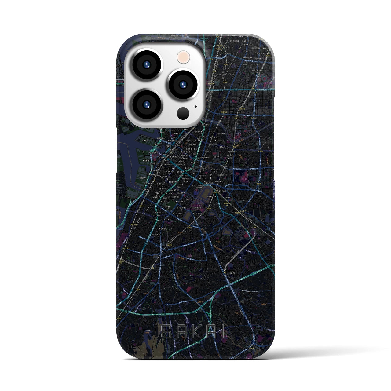 【堺(大阪府)】地図柄iPhoneケース(バックカバータイプ)