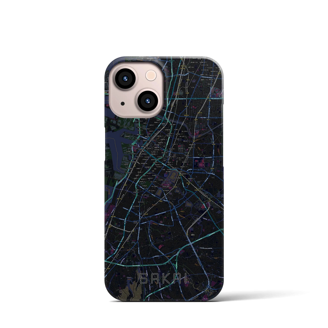 【堺(大阪府)】地図柄iPhoneケース(バックカバータイプ)