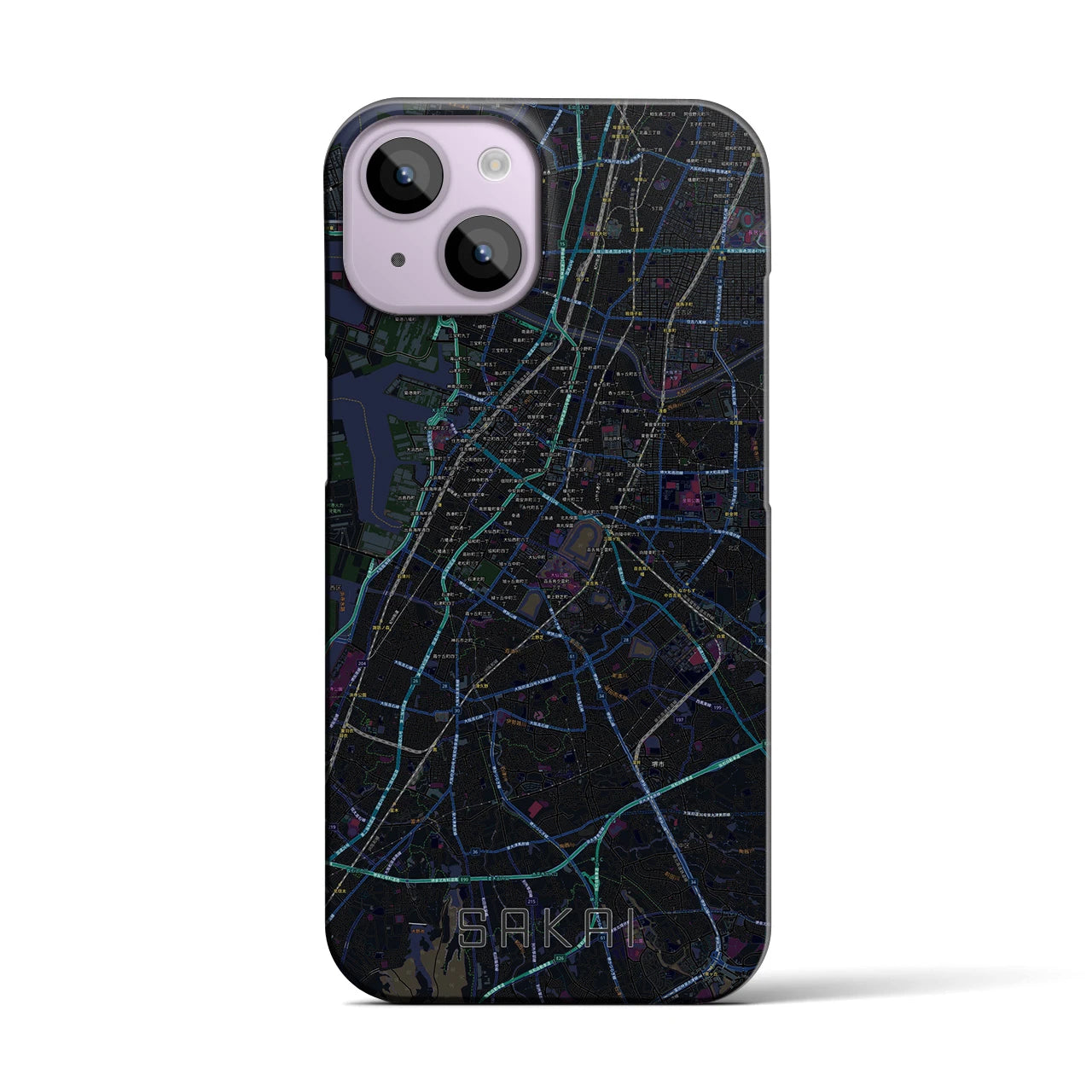 【堺(大阪府)】地図柄iPhoneケース(バックカバータイプ)