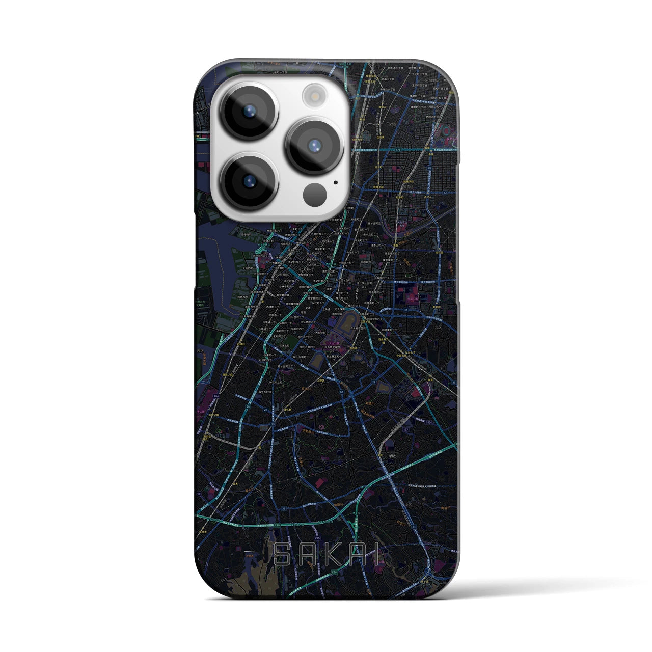 【堺(大阪府)】地図柄iPhoneケース(バックカバータイプ)