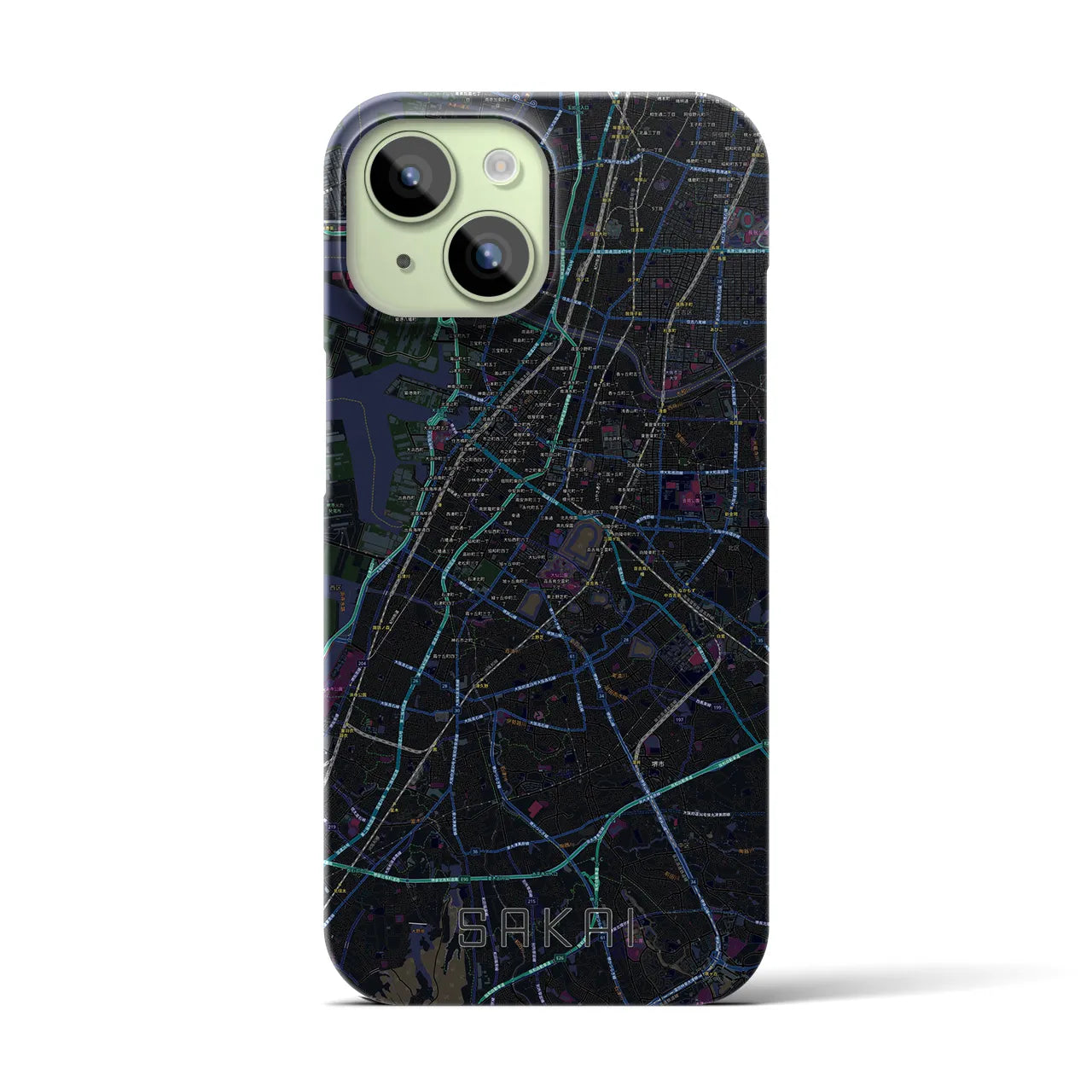 【堺(大阪府)】地図柄iPhoneケース(バックカバータイプ)