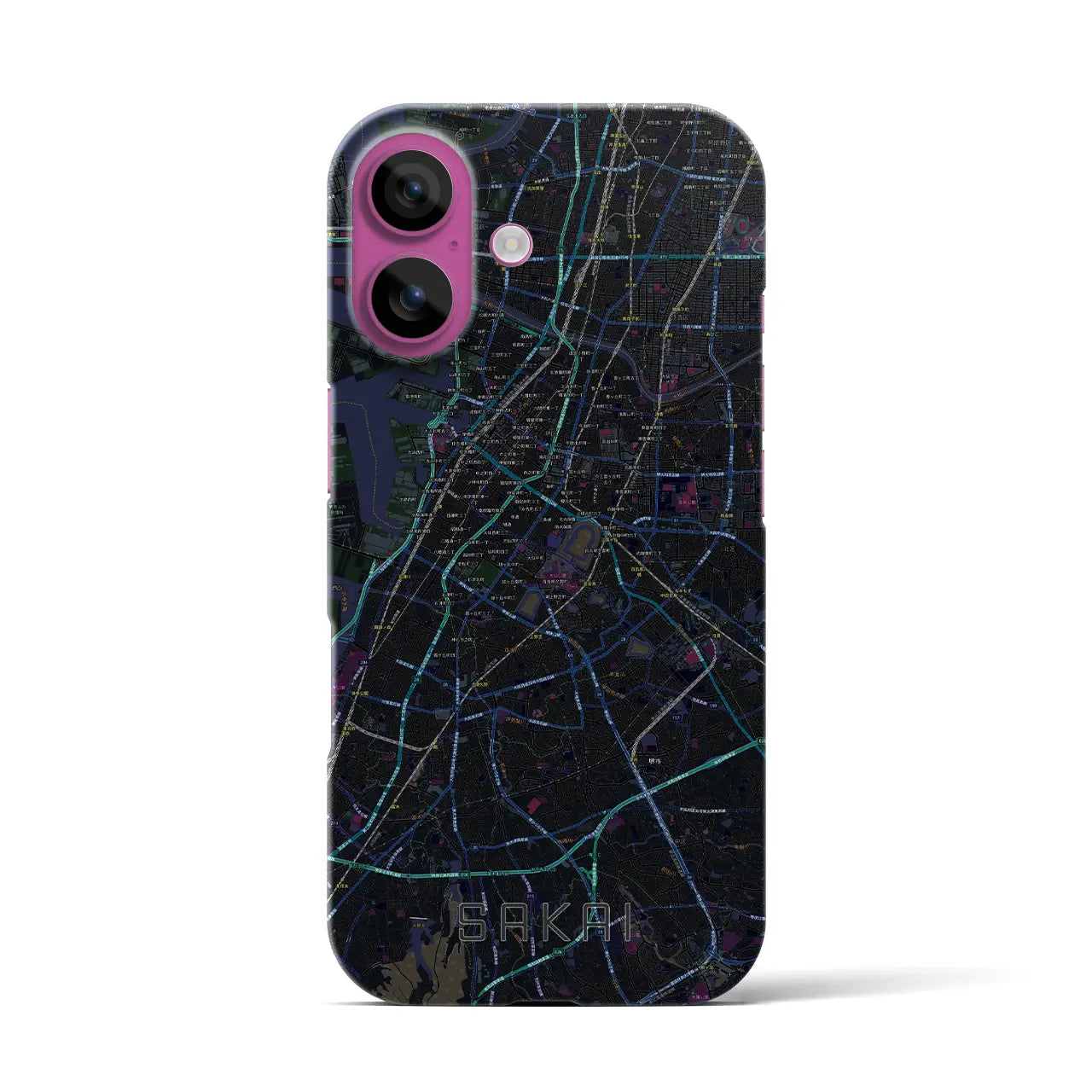 【堺(大阪府)】地図柄iPhoneケース(バックカバータイプ)