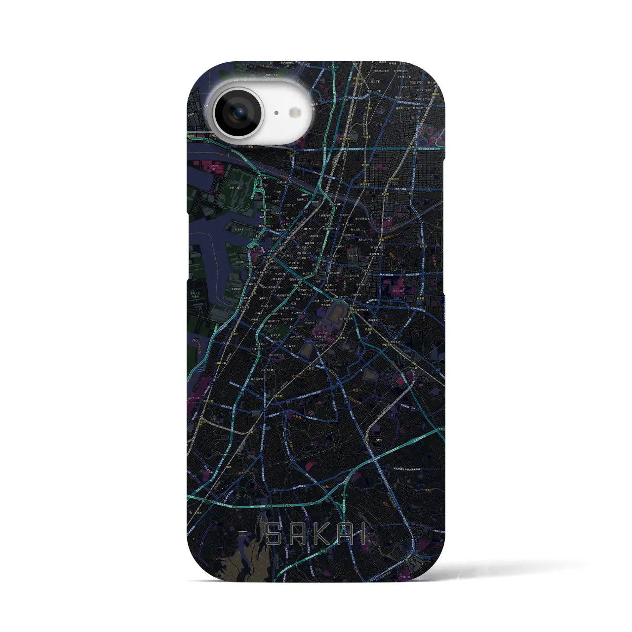 【堺(大阪府)】地図柄iPhoneケース(バックカバータイプ)