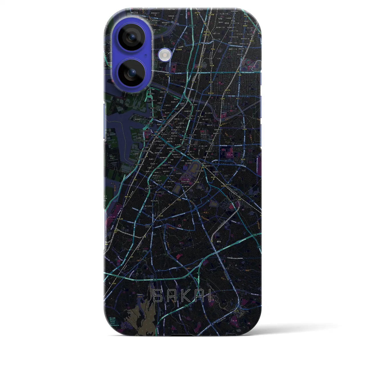 【堺(大阪府)】地図柄iPhoneケース(バックカバータイプ)