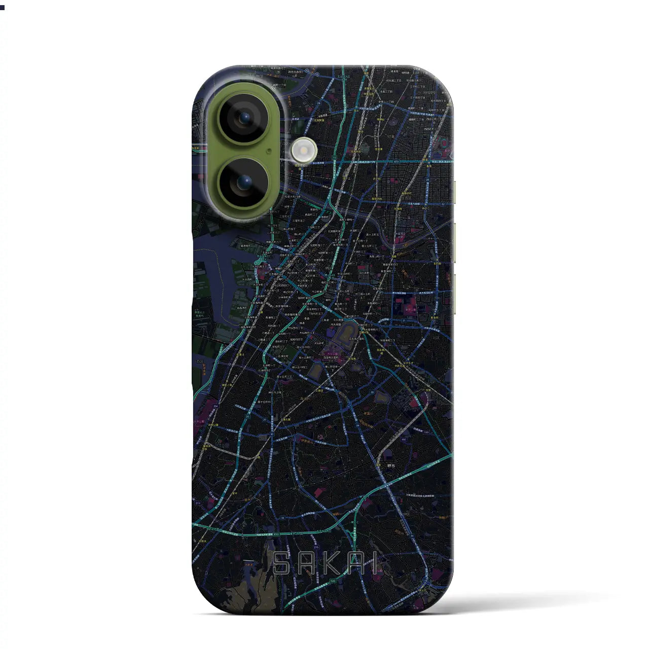 【堺(大阪府)】地図柄iPhoneケース(バックカバータイプ)