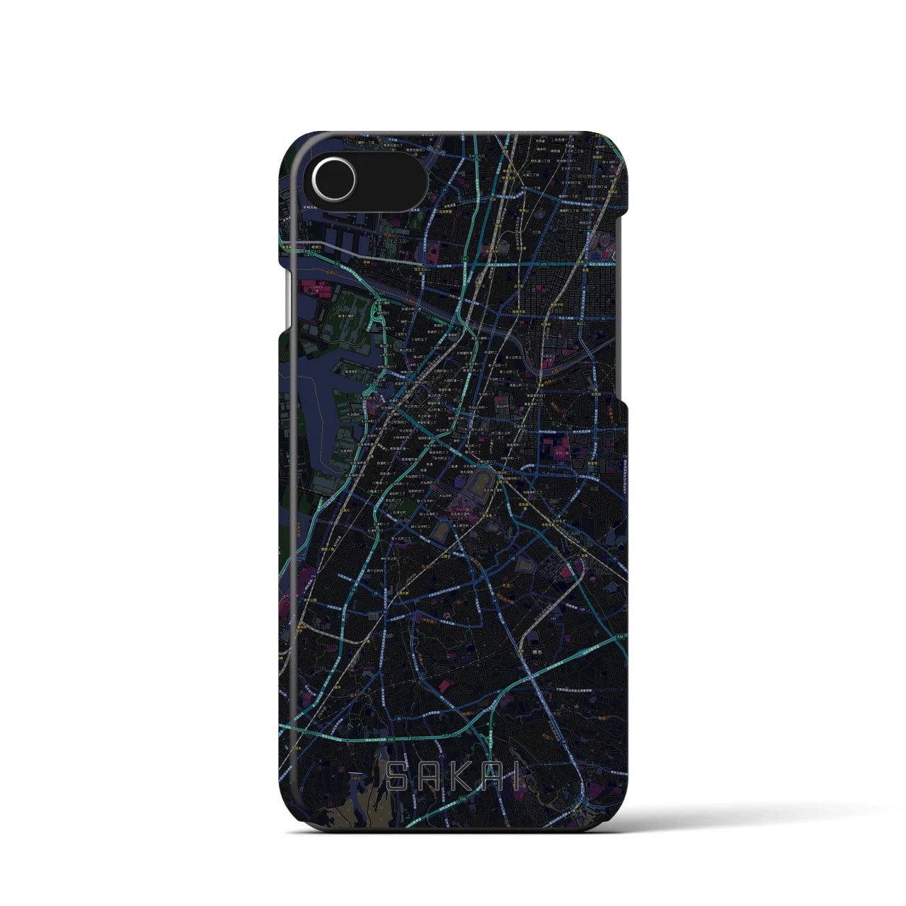 【堺(大阪府)】地図柄iPhoneケース(バックカバータイプ)