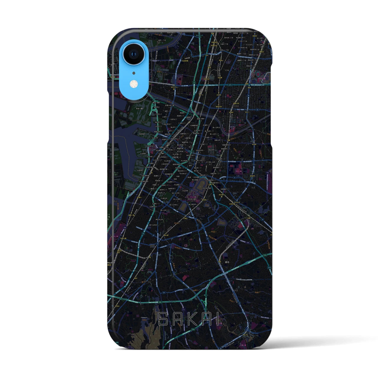 【堺(大阪府)】地図柄iPhoneケース(バックカバータイプ)