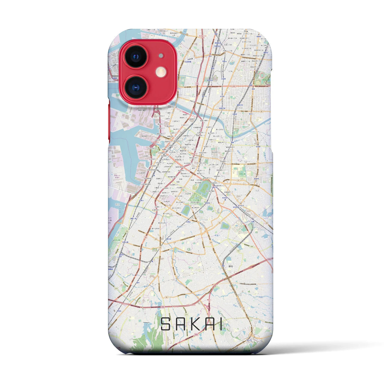 【堺(大阪府)】地図柄iPhoneケース(バックカバータイプ)