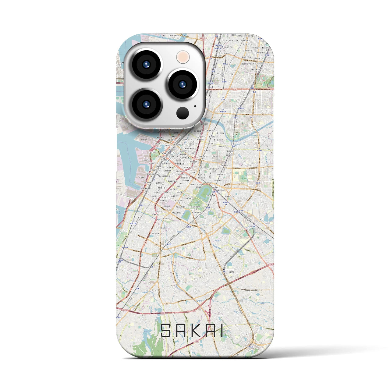 【堺(大阪府)】地図柄iPhoneケース(バックカバータイプ)