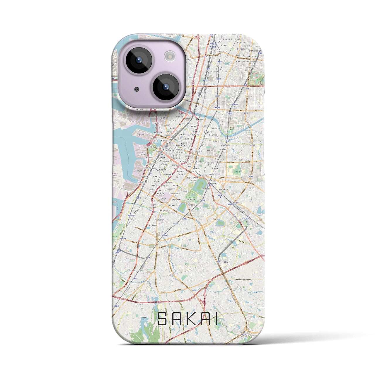【堺(大阪府)】地図柄iPhoneケース(バックカバータイプ)