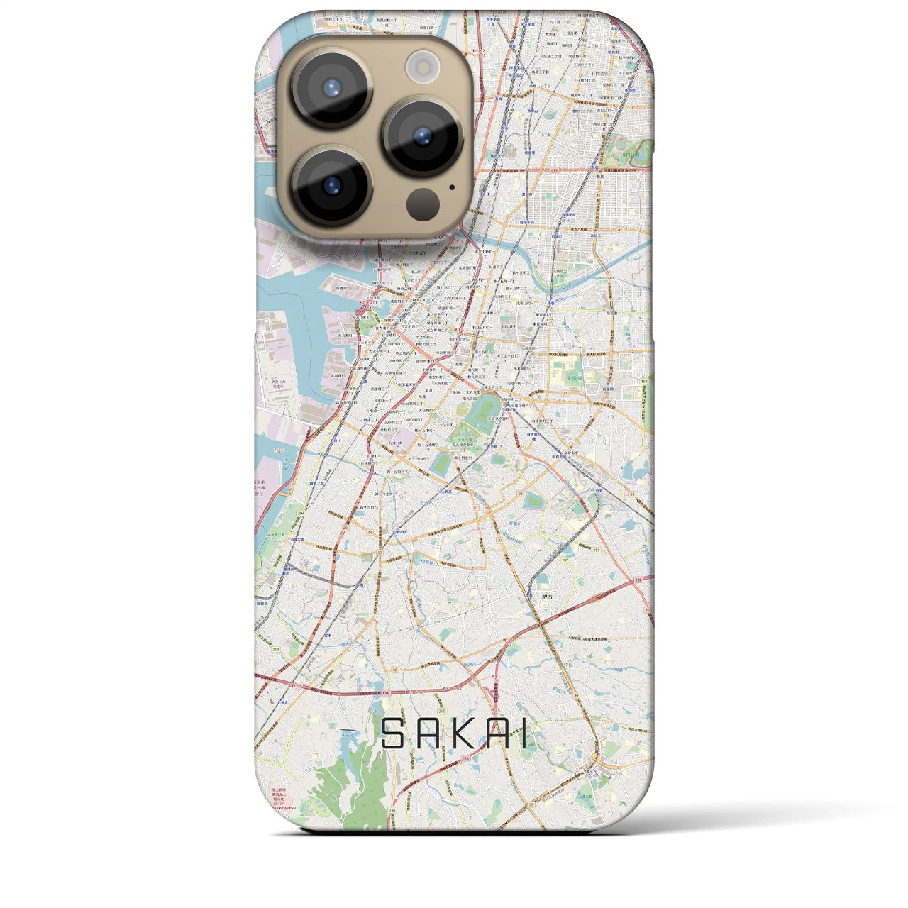 【堺(大阪府)】地図柄iPhoneケース(バックカバータイプ)