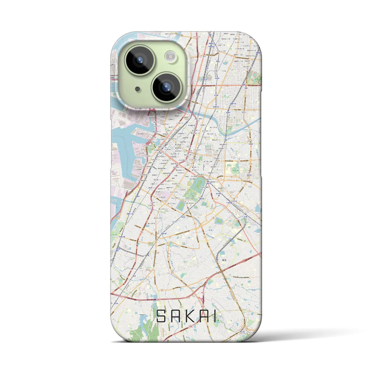【堺(大阪府)】地図柄iPhoneケース(バックカバータイプ)