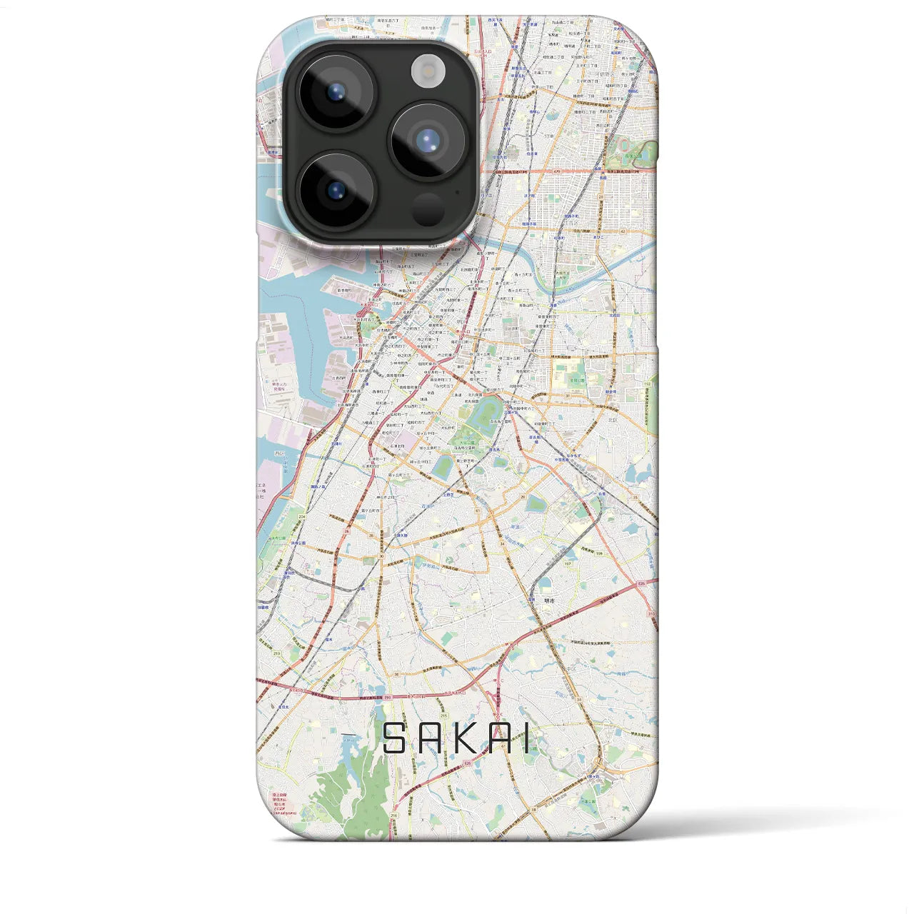 【堺(大阪府)】地図柄iPhoneケース(バックカバータイプ)