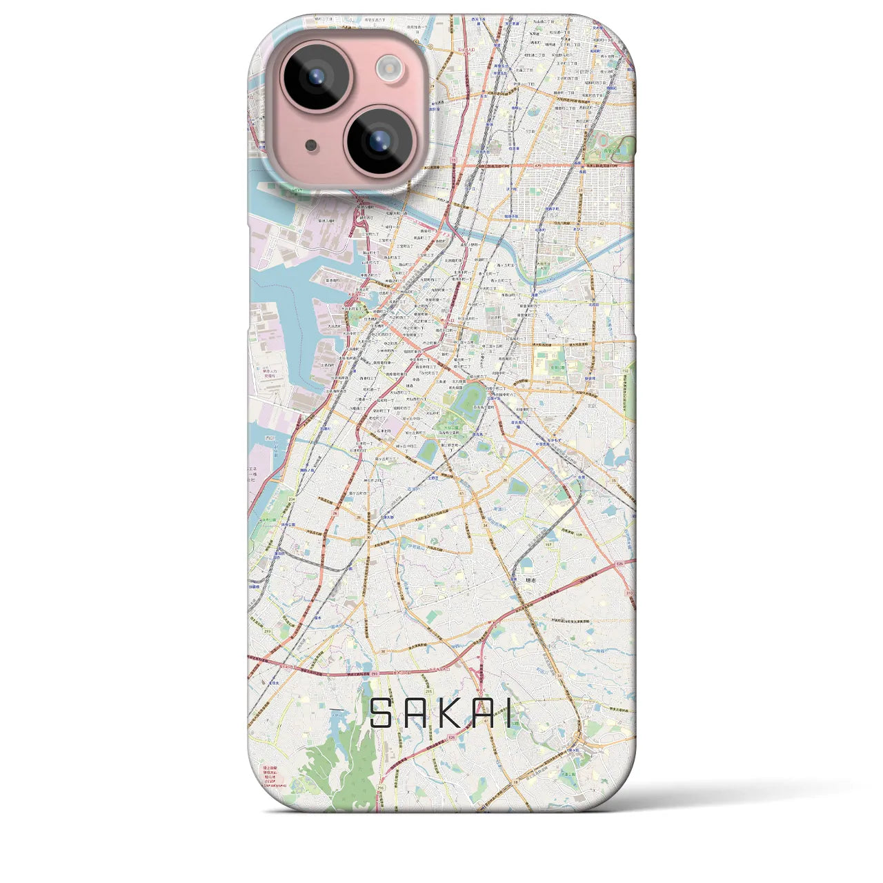 【堺(大阪府)】地図柄iPhoneケース(バックカバータイプ)