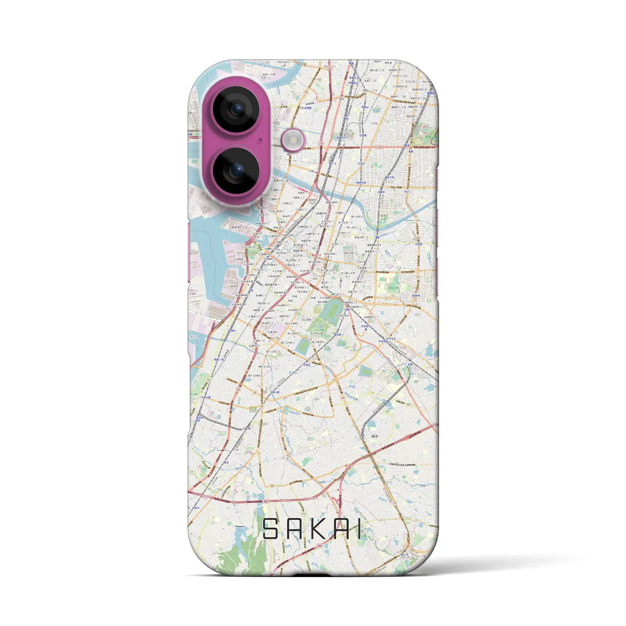 【堺(大阪府)】地図柄iPhoneケース(バックカバータイプ)