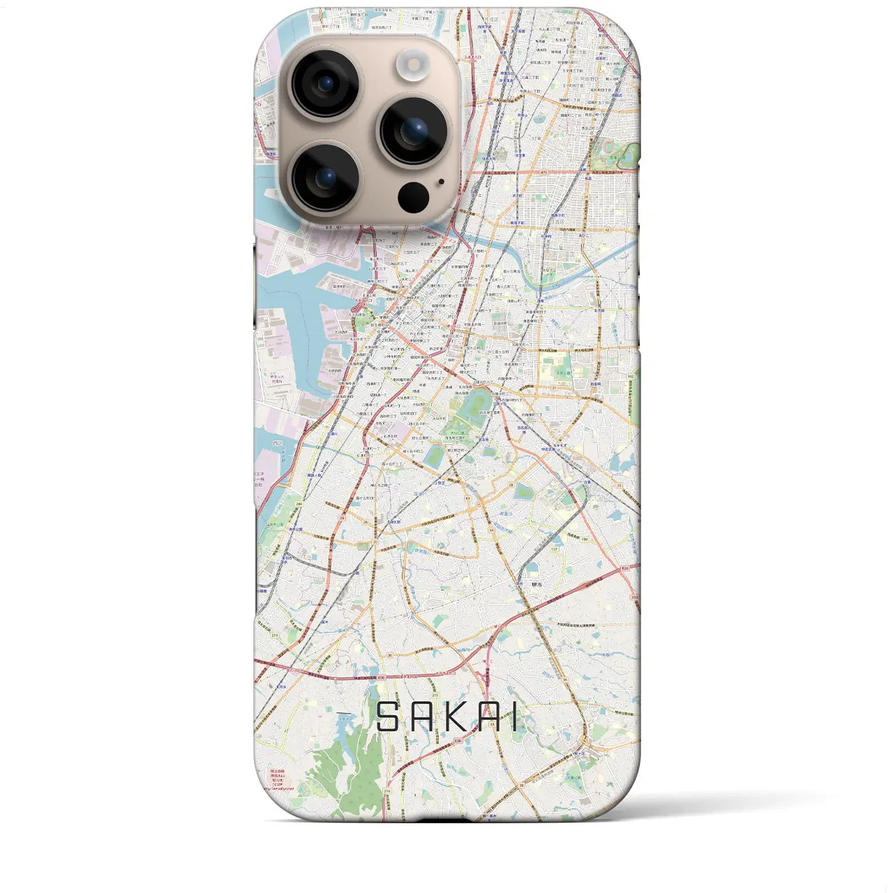 【堺(大阪府)】地図柄iPhoneケース(バックカバータイプ)