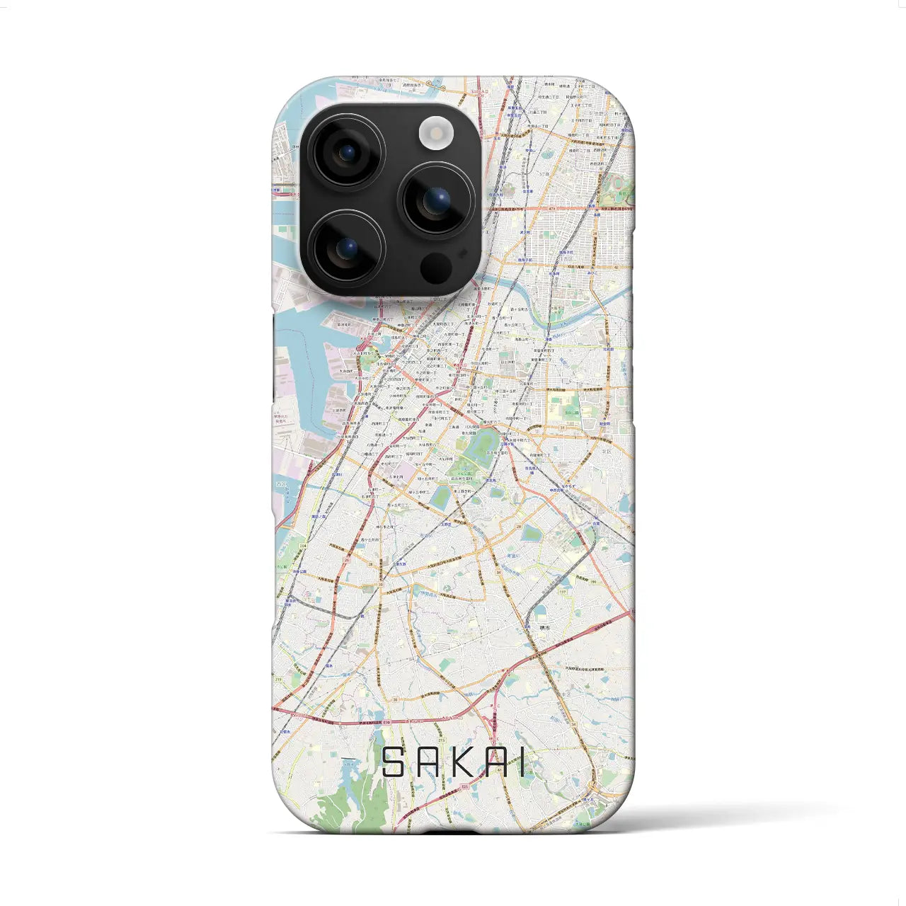 【堺(大阪府)】地図柄iPhoneケース(バックカバータイプ)