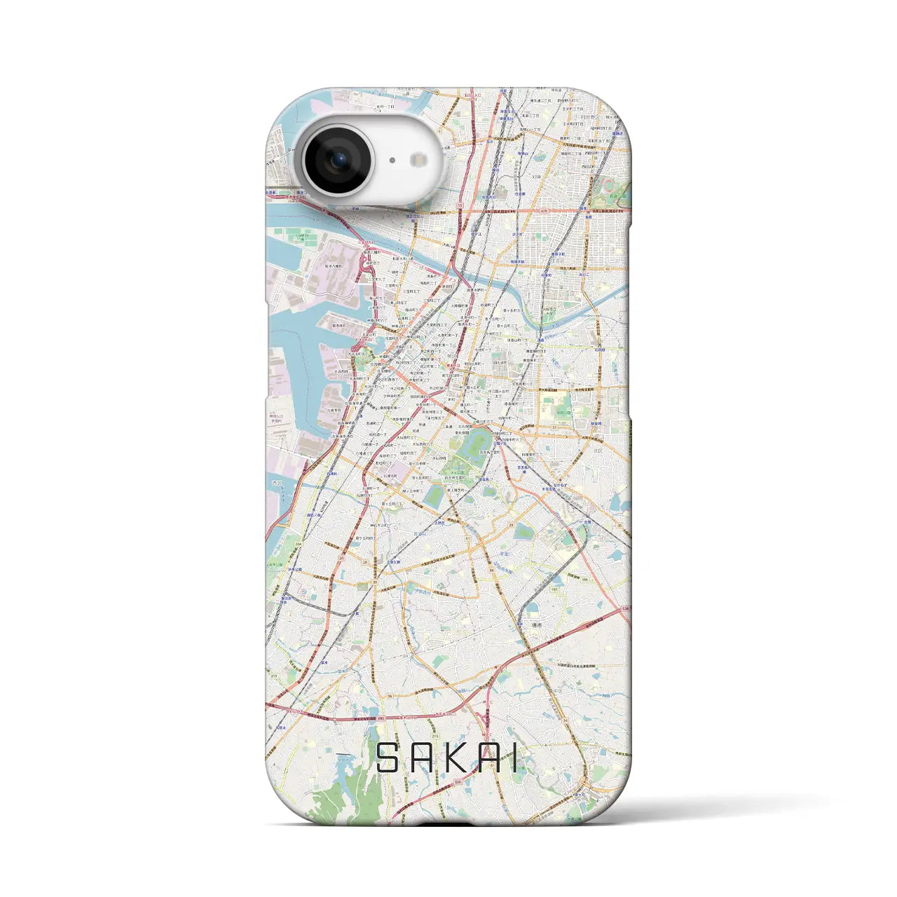 【堺(大阪府)】地図柄iPhoneケース(バックカバータイプ)