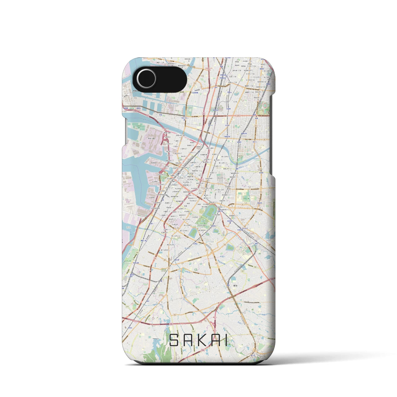 【堺(大阪府)】地図柄iPhoneケース(バックカバータイプ)