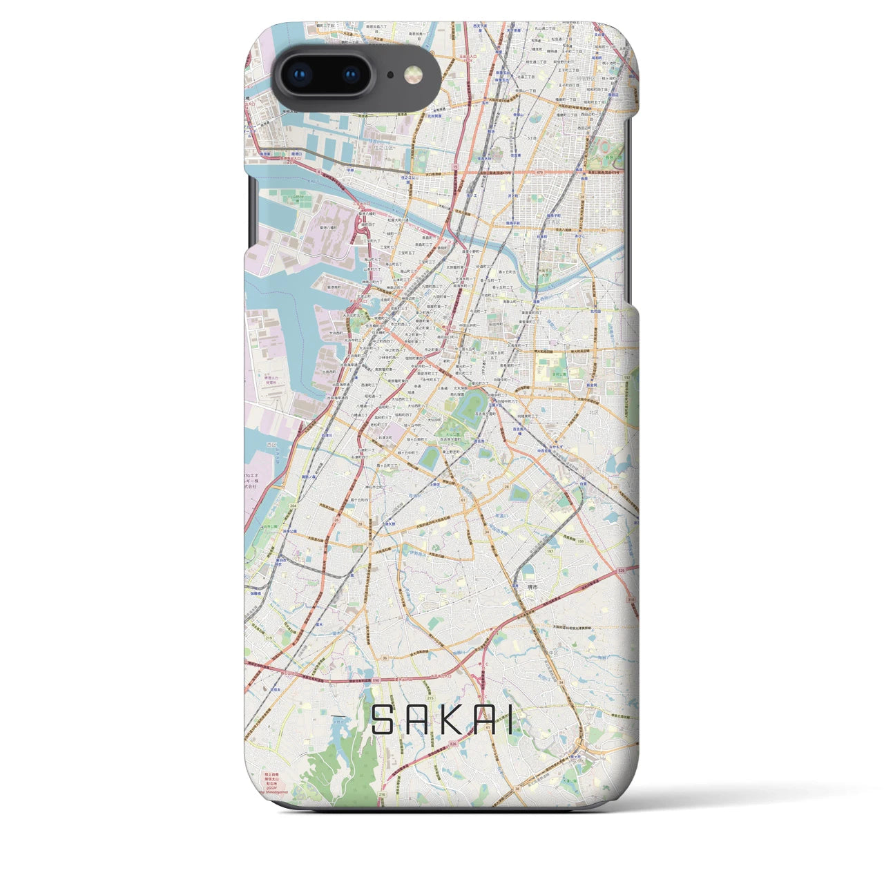 【堺(大阪府)】地図柄iPhoneケース(バックカバータイプ)