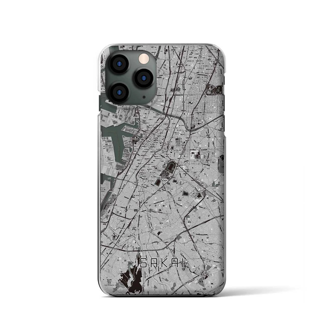 【堺(大阪府)】地図柄iPhoneケース(クリアタイプ)