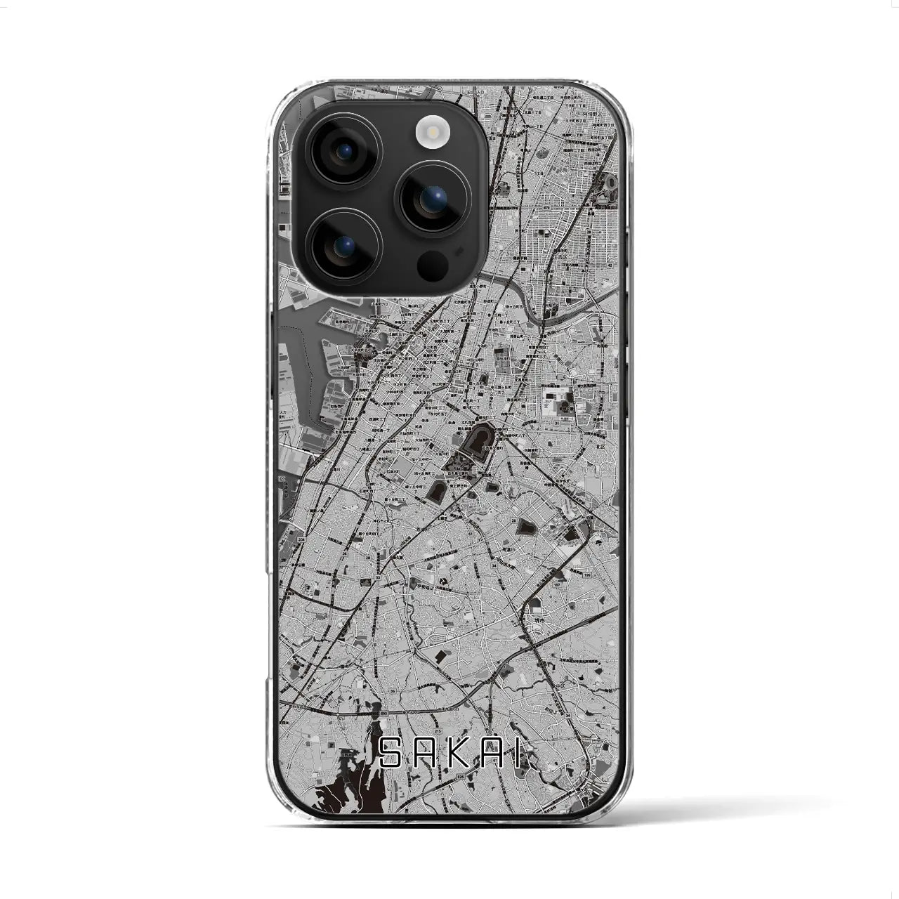 【堺(大阪府)】地図柄iPhoneケース(クリアタイプ)