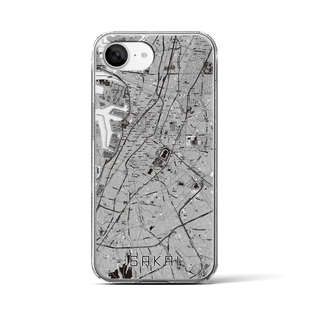 【堺(大阪府)】地図柄iPhoneケース(クリアタイプ)