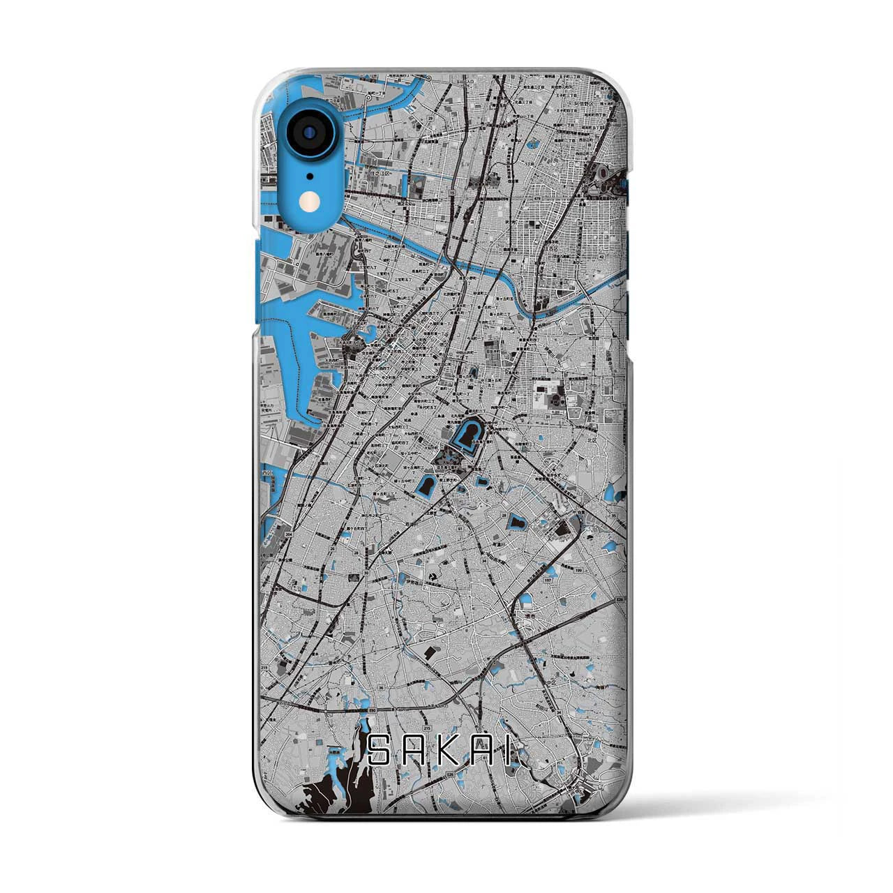 【堺(大阪府)】地図柄iPhoneケース(クリアタイプ)