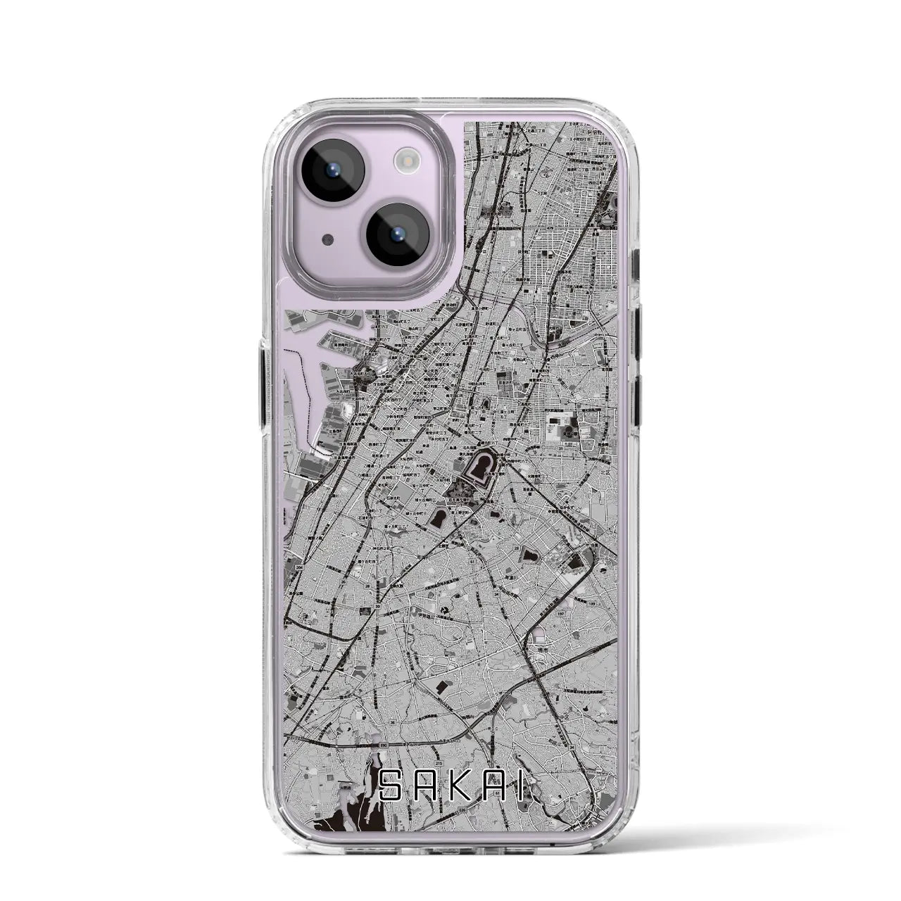 【堺(大阪府)】地図柄iPhoneケース(MagSafeタイプ)