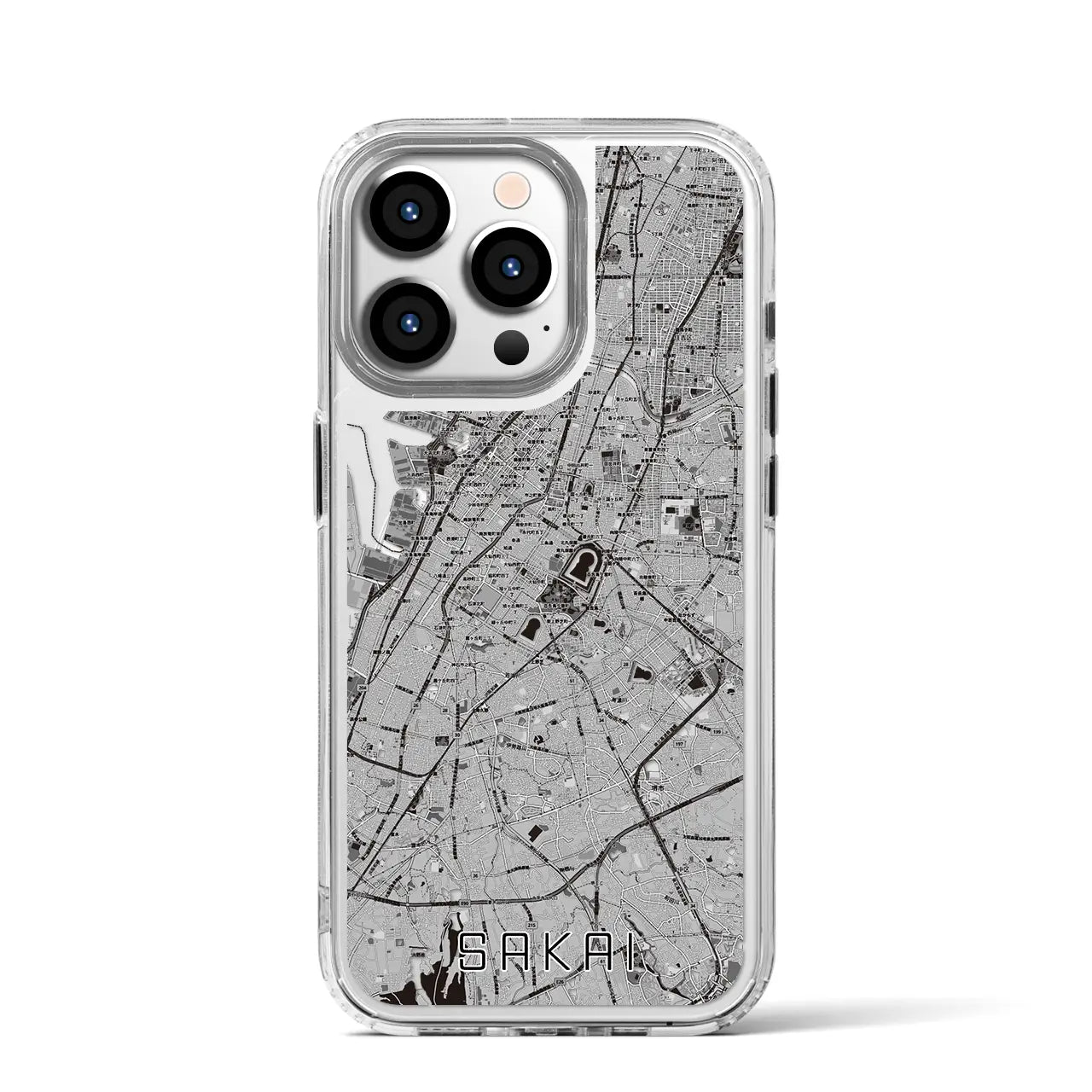 【堺(大阪府)】地図柄iPhoneケース(MagSafeタイプ)