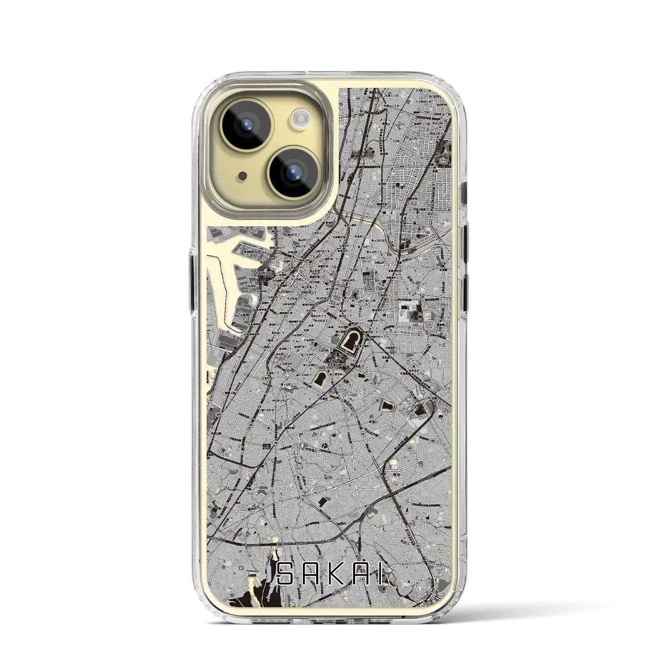 【堺(大阪府)】地図柄iPhoneケース(MagSafeタイプ)