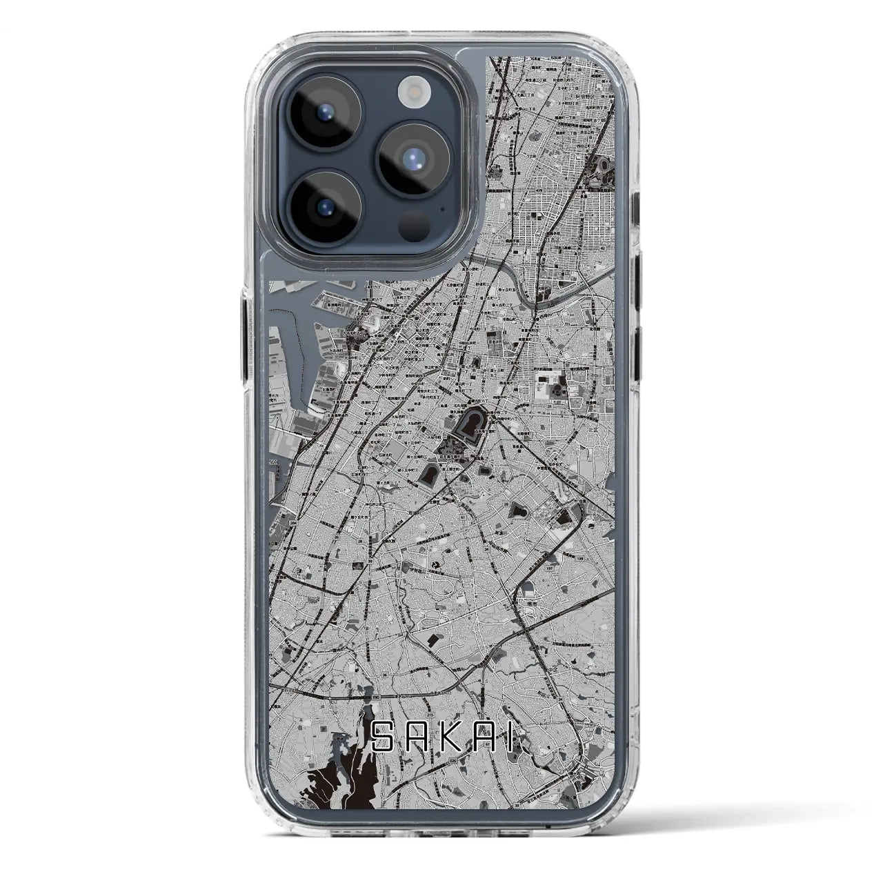 【堺(大阪府)】地図柄iPhoneケース(MagSafeタイプ)