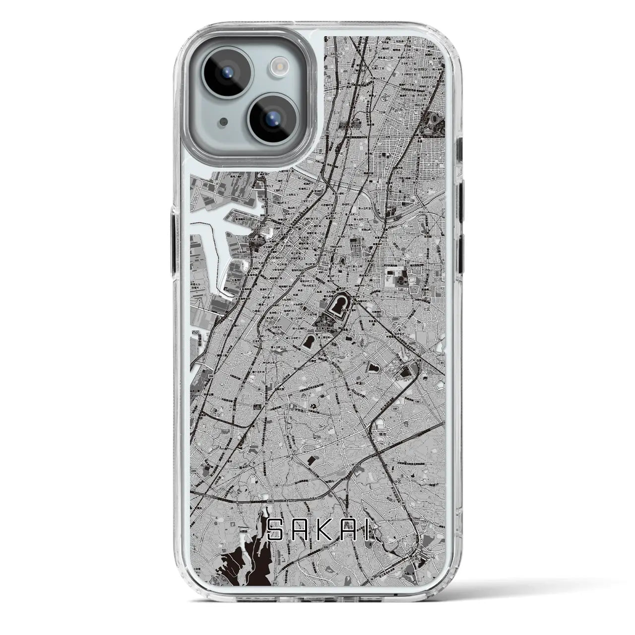 【堺(大阪府)】地図柄iPhoneケース(MagSafeタイプ)